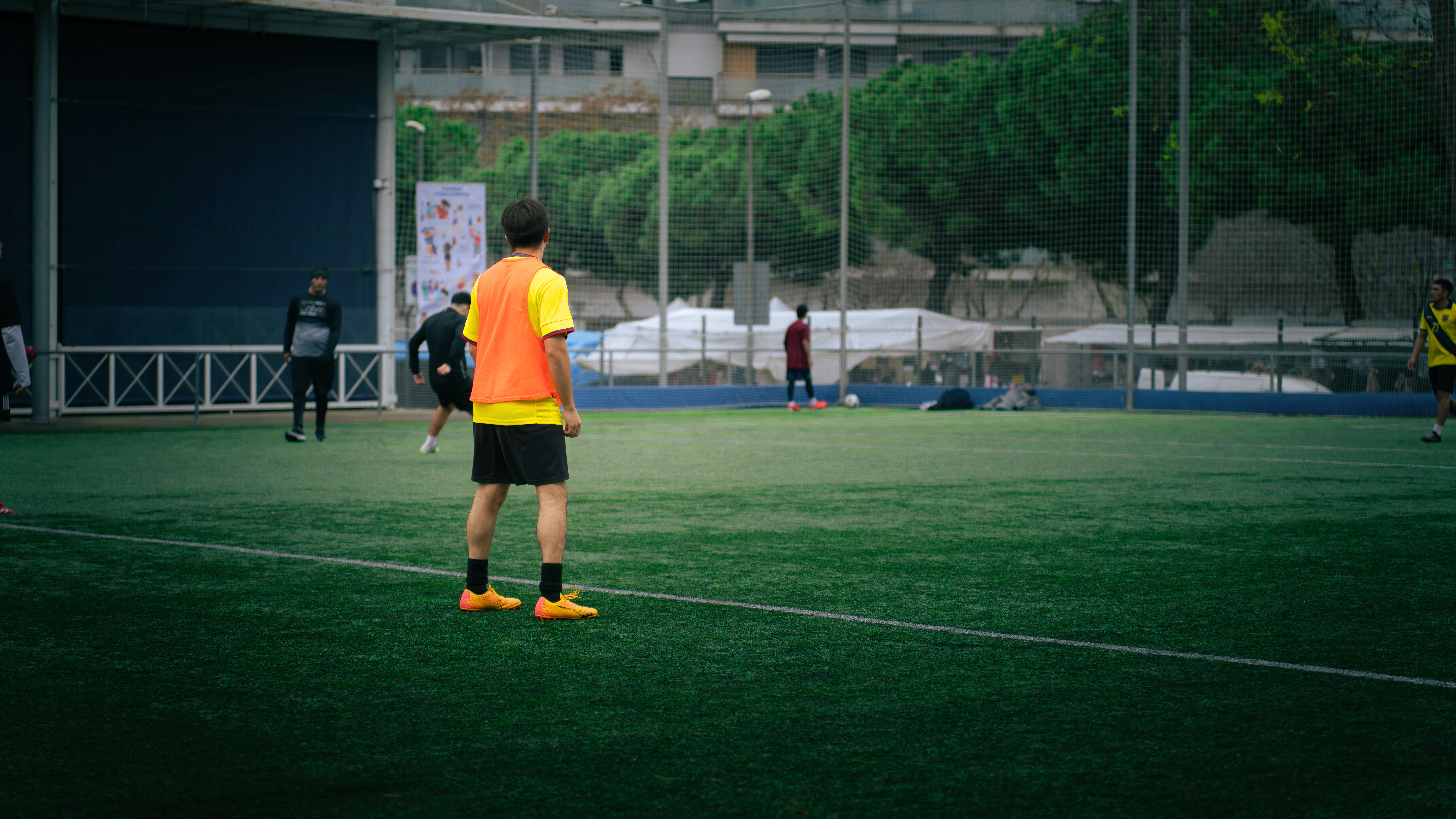 A young athlete preparing beyond the pitch